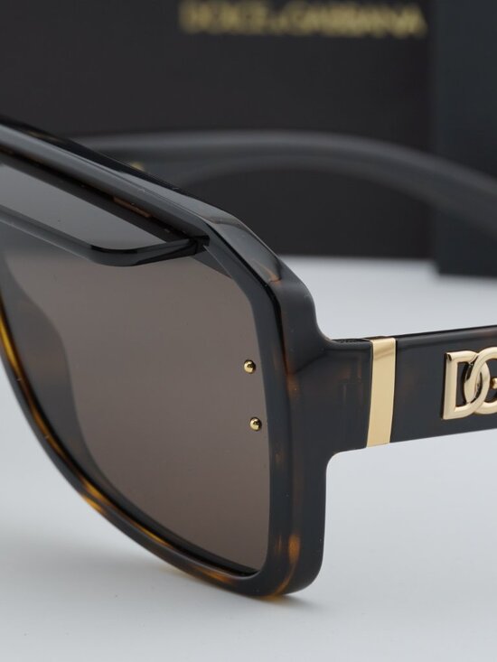 Dolce & Gabbana DG6205 502/73 Square Sunglasses - Havana/Brown